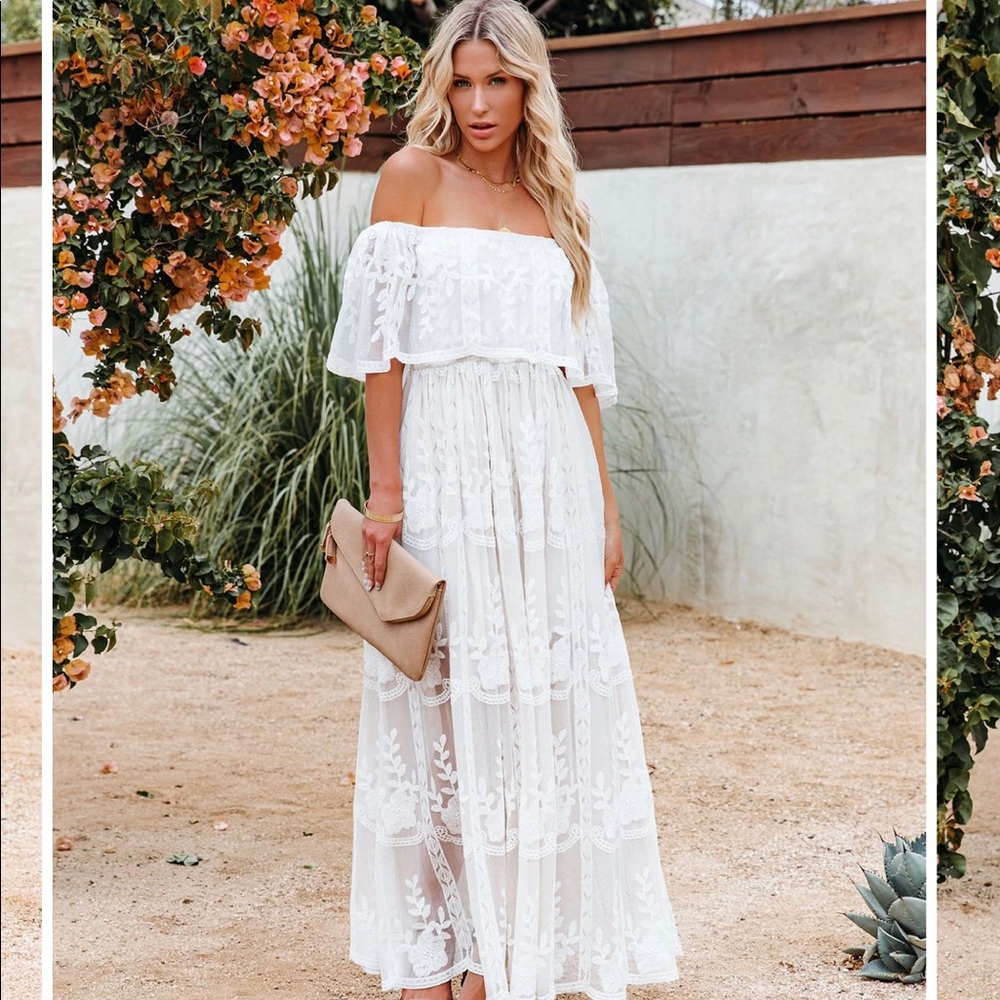 NWT White Bohemian Dress